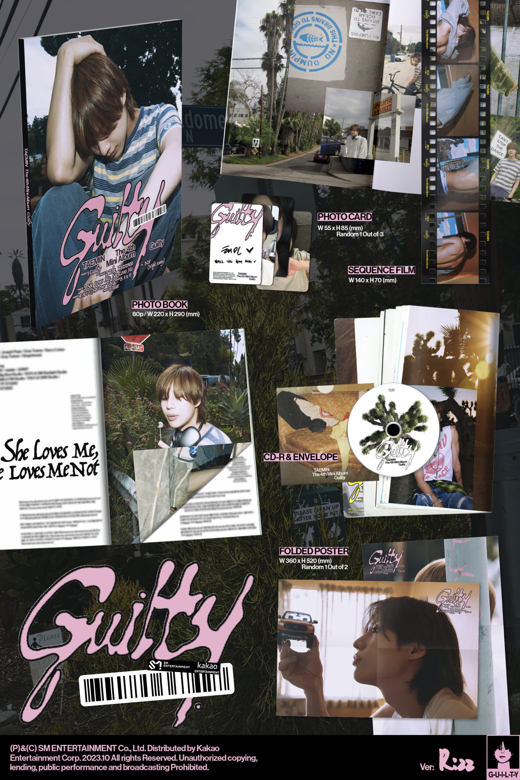 Taemin Guilty - 4th mini album - photobook version details