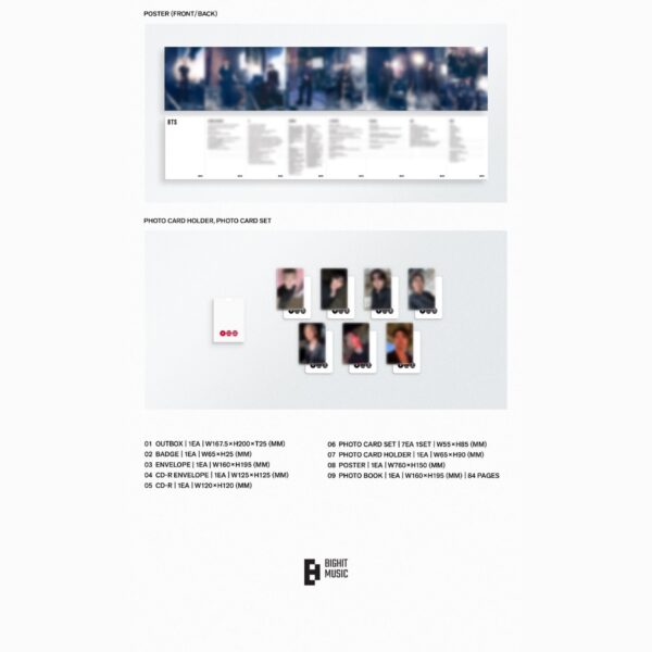 BTS "ARIRANG" version Rooted in Korea détails poster & photocard set