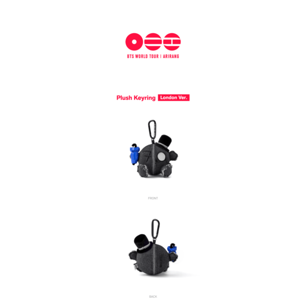 BTS Arirang Army Bomb Plush Keyring London version details 01